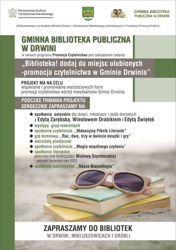 Biblioteka! dodaj do miejsc ulubionych – promocja czytelnictwa w Gminie Drwinia